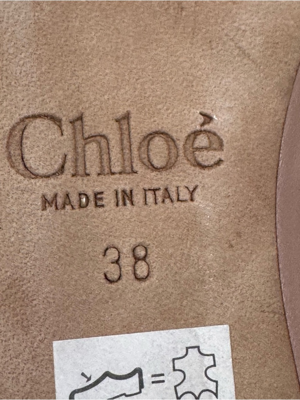 CHLOÉ Lauren Scalloped Leather Ballet Flats In Pink tea - Sz - 8.US /38.EU - Picture 10 of 10